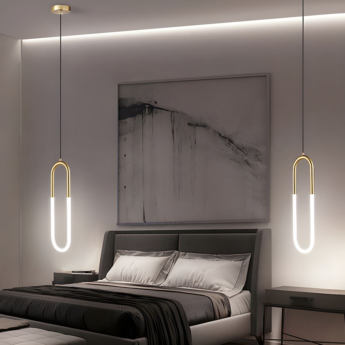 Avi Moderne minimalistische LED-Pendelleuchte, 2 Stile, Gold