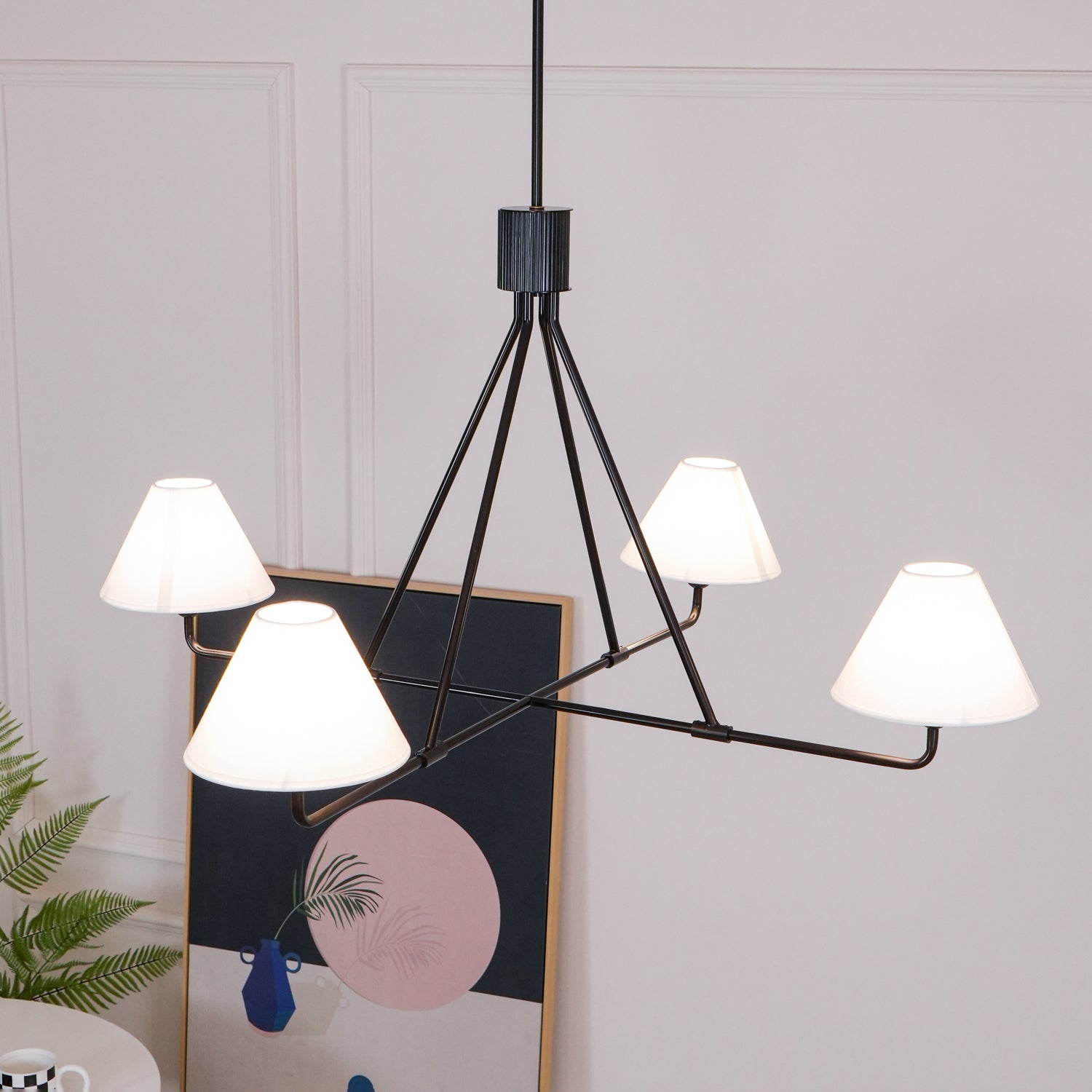 Aurora Kronleuchter Kegelschirm Minimalistisch-Letslighting
