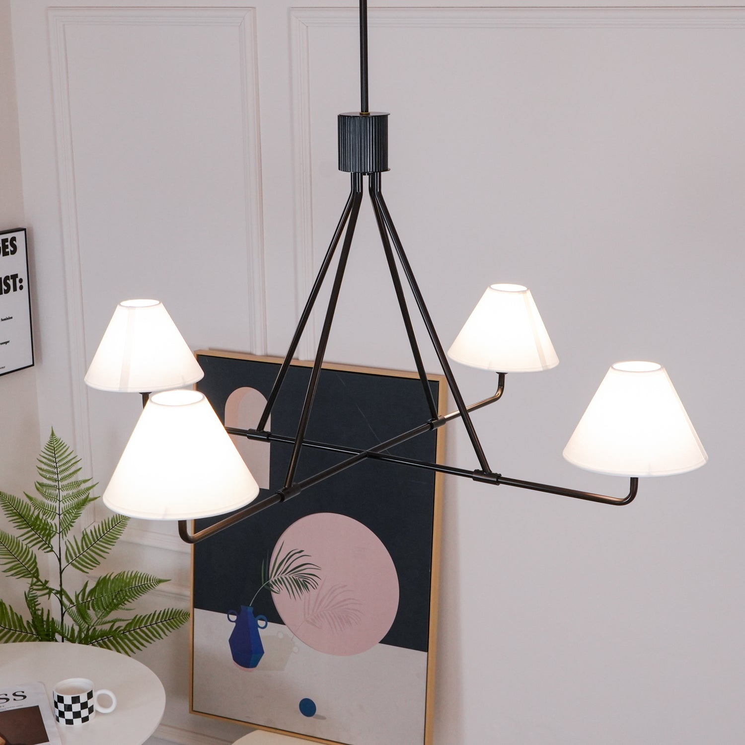 Ornuvyh Industrieller Vintage-Kronleuchter aus Stoff-Letslighting