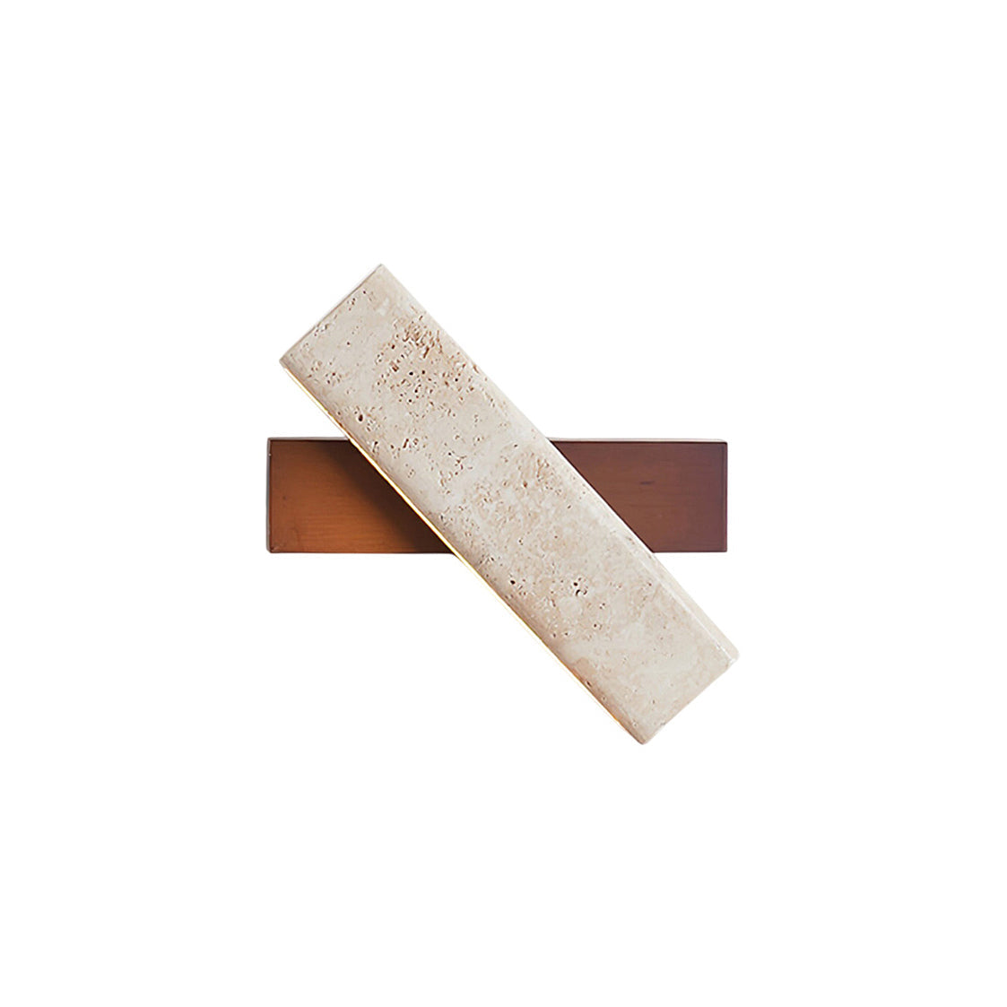 Ostruvyo Modern Minimalist Linear Walnut Travertine Wall Lamp - Letslighting