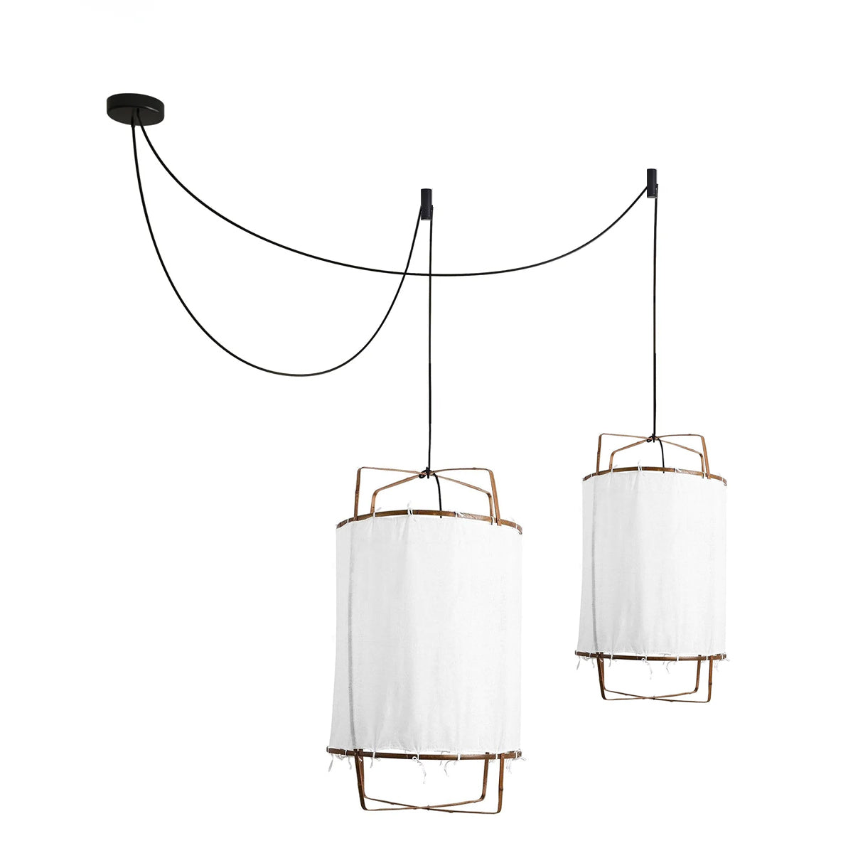 Lustra Pendelleuchte Lampe Bambus Schirm für Wohn Zimmer-Letslighting
