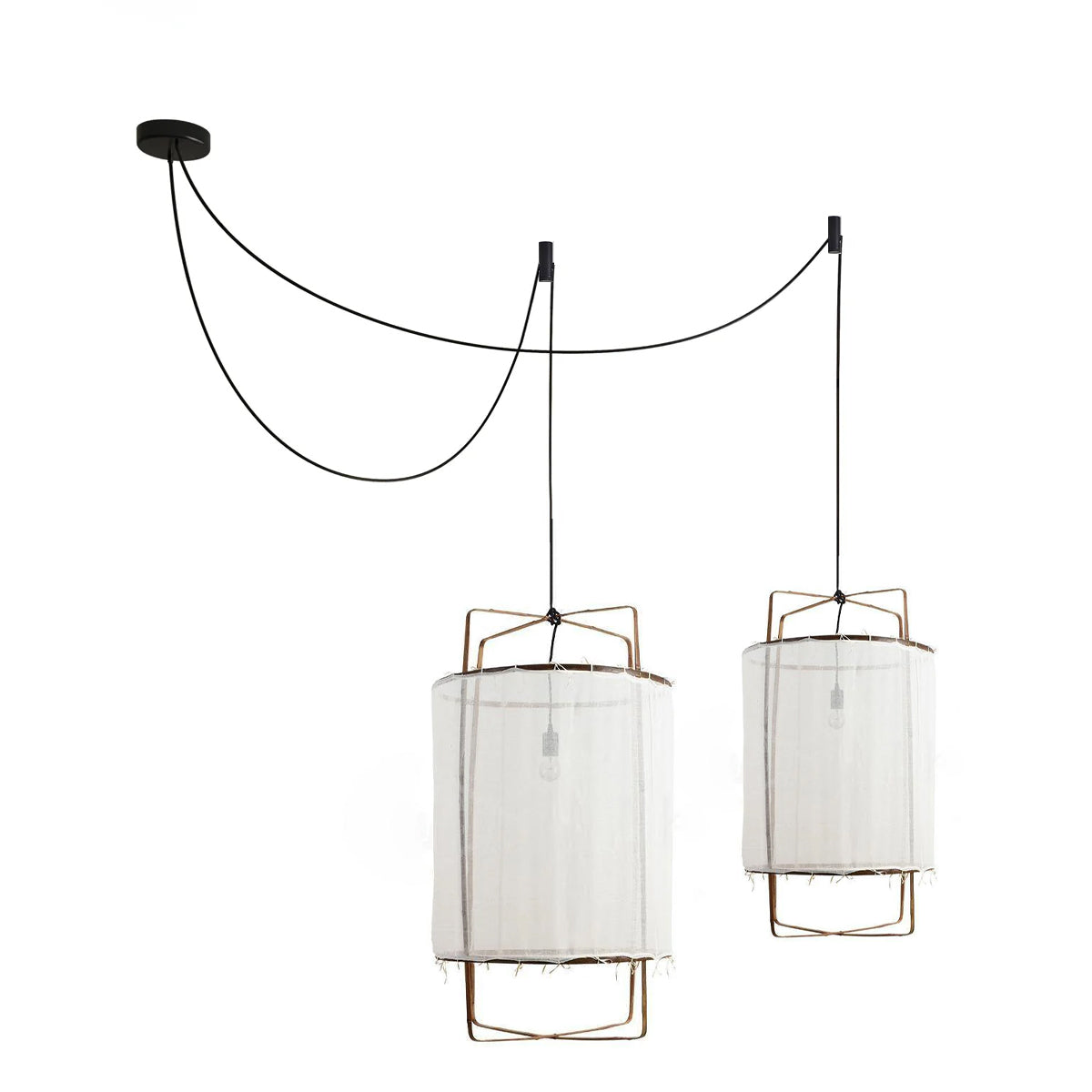 Lustra Pendelleuchte Lampe Bambus Schirm für Wohn Zimmer-Letslighting