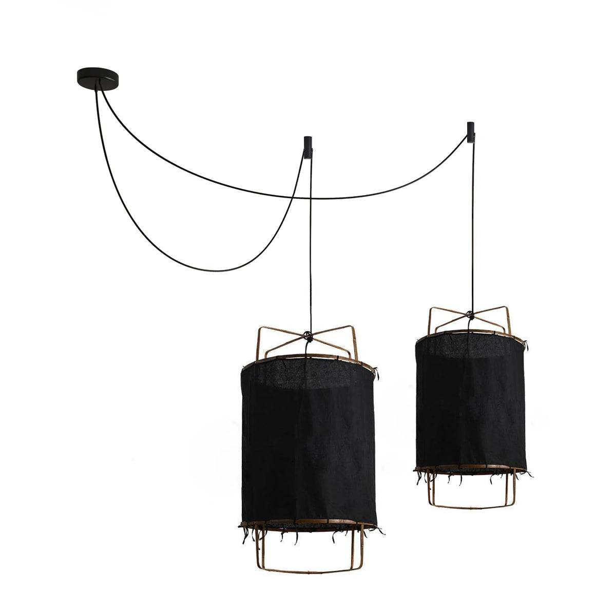 Lustra Pendelleuchte Lampe Bambus Schirm für Wohn Zimmer-Letslighting