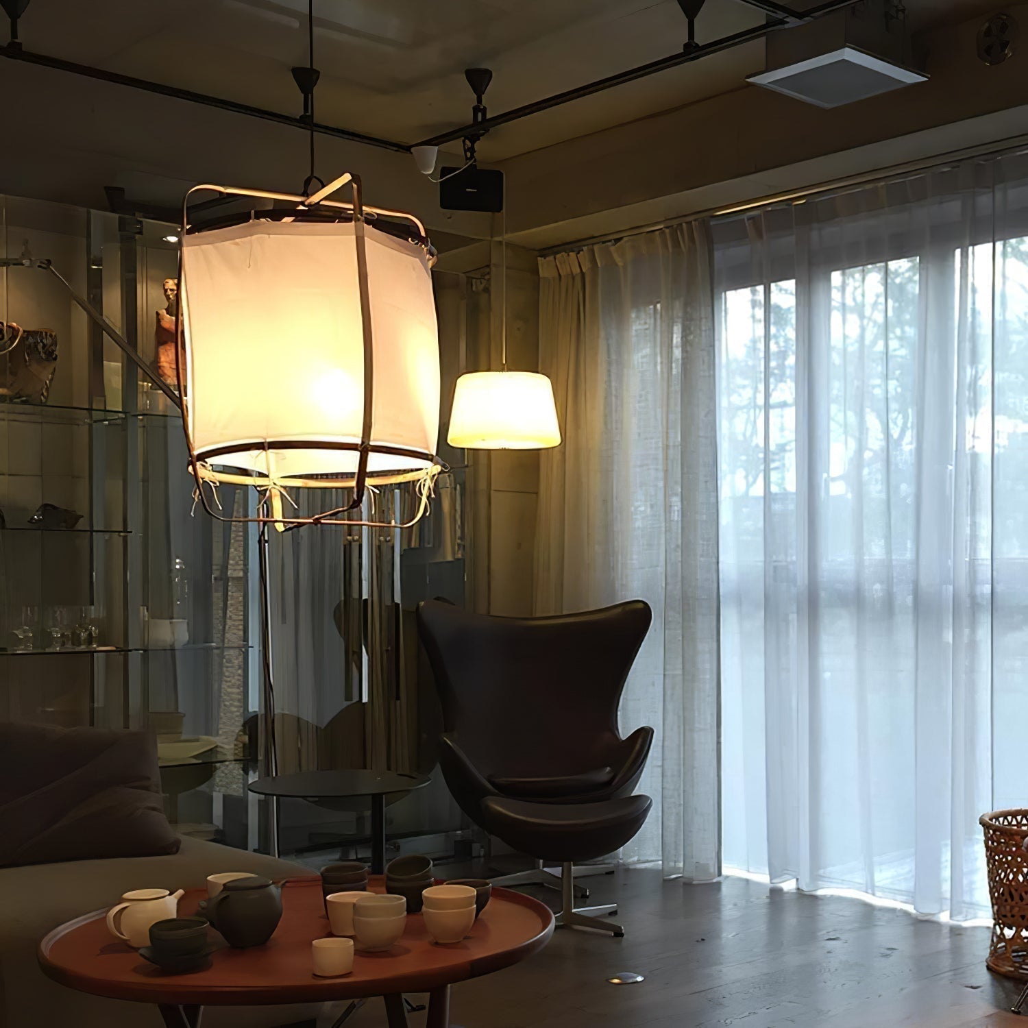 Lustra Pendelleuchte Lampe Bambus Schirm für Wohn Zimmer-Letslighting