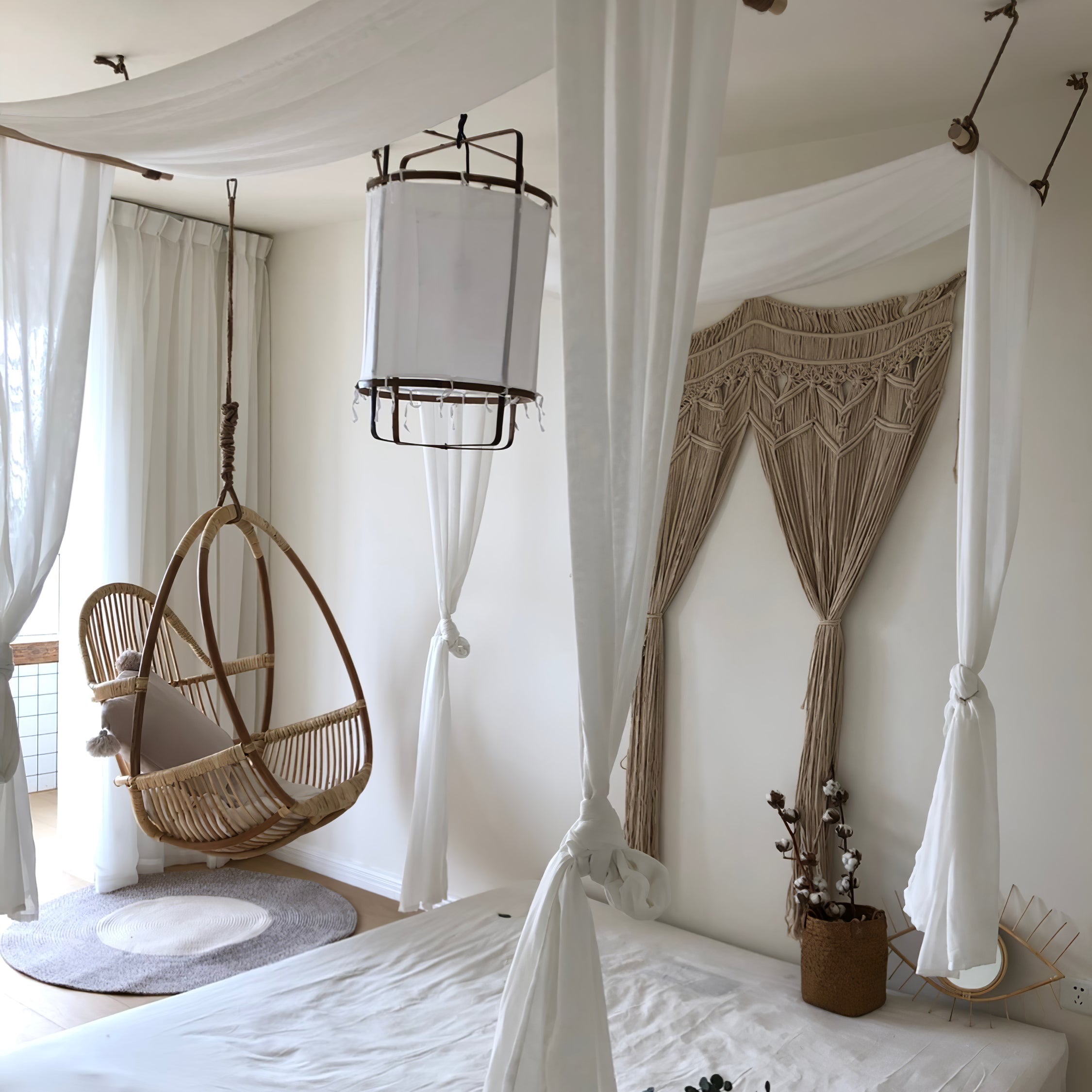 Lustra Pendelleuchte Lampe Bambus Schirm für Wohn Zimmer-Letslighting