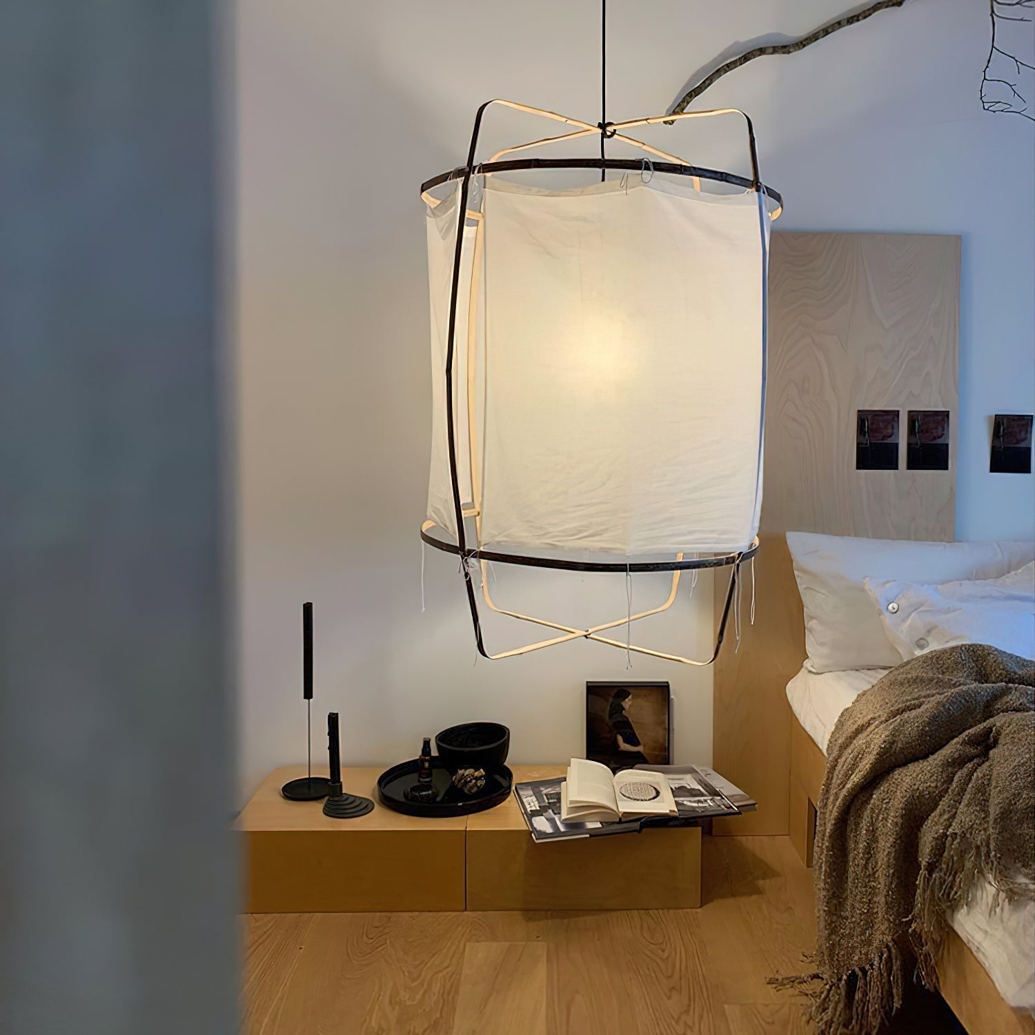 Lustra Pendelleuchte Lampe Bambus Schirm für Wohn Zimmer-Letslighting