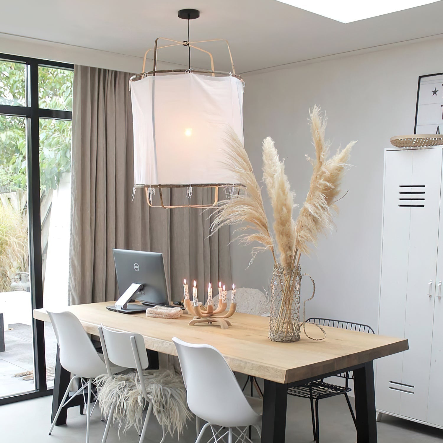 Lustra Pendelleuchte Lampe Bambus Schirm für Wohn Zimmer-Letslighting