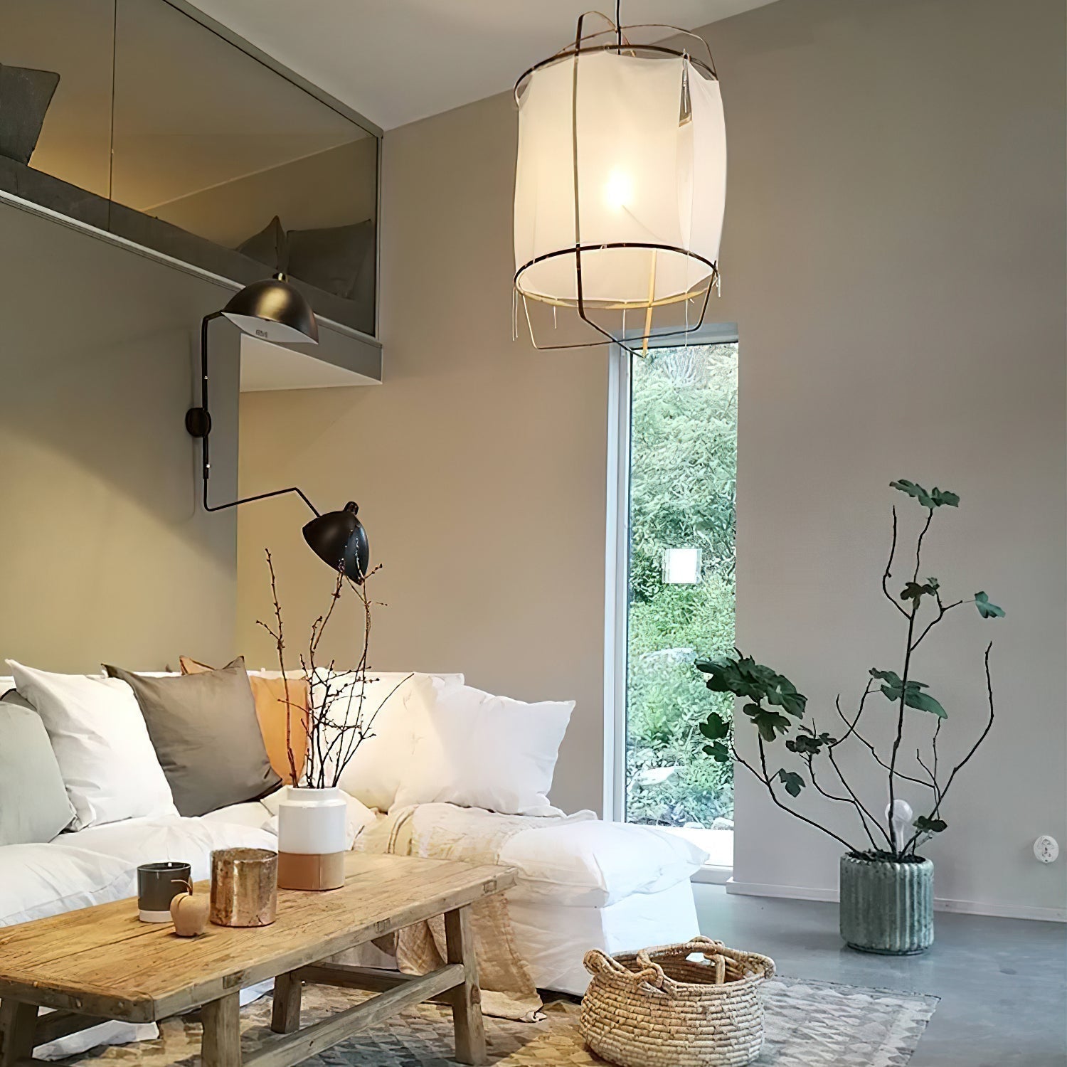 Lustra Pendelleuchte Lampe Bambus Schirm für Wohn Zimmer-Letslighting