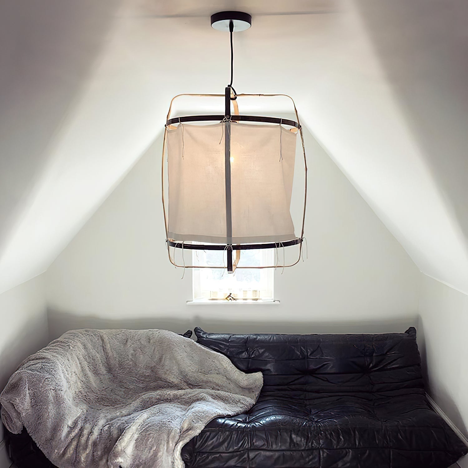 Lustra Pendelleuchte Lampe Bambus Schirm für Wohn Zimmer-Letslighting