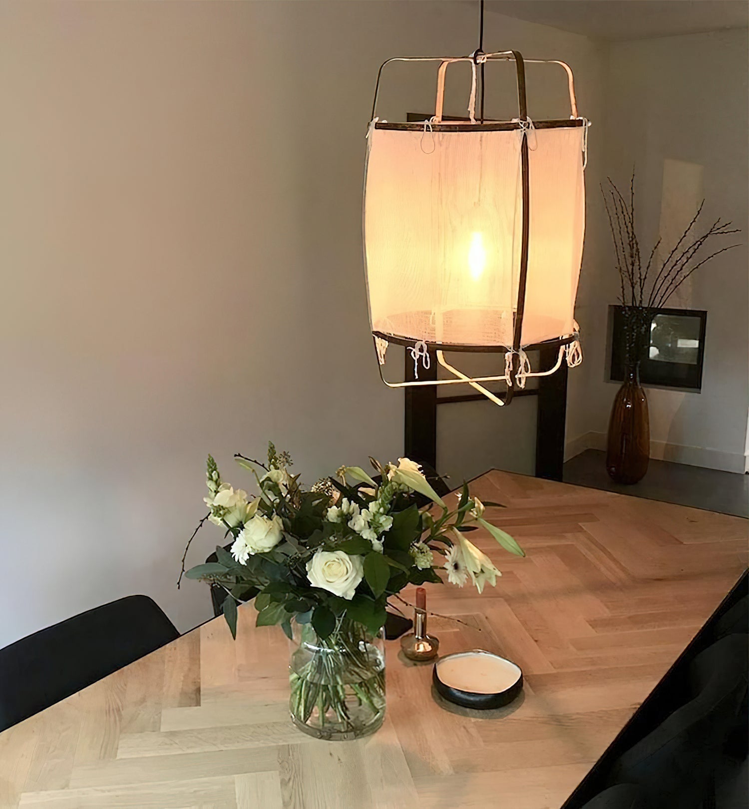 Lustra Pendelleuchte Lampe Bambus Schirm für Wohn Zimmer-Letslighting