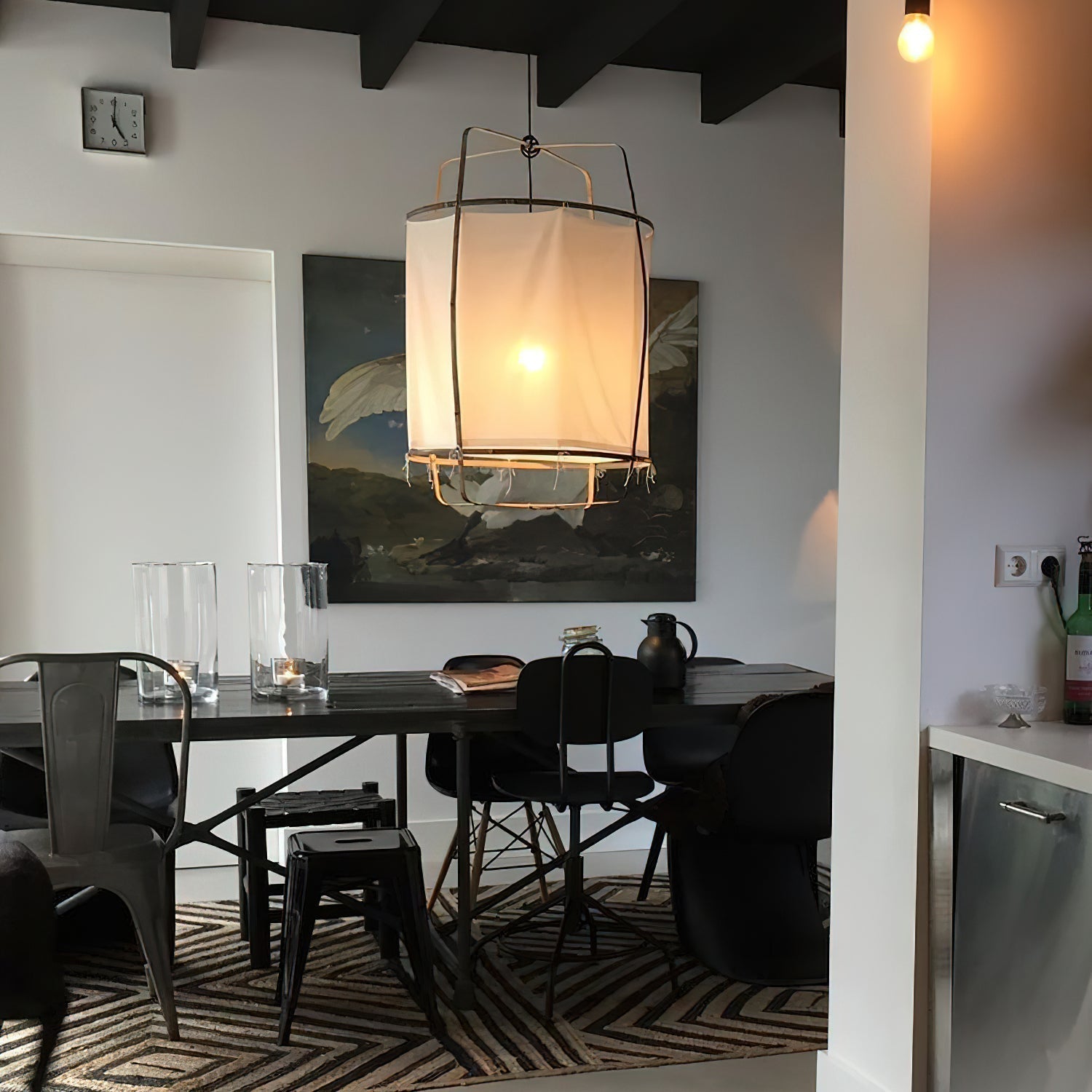 Lustra Pendelleuchte Lampe Bambus Schirm für Wohn Zimmer-Letslighting