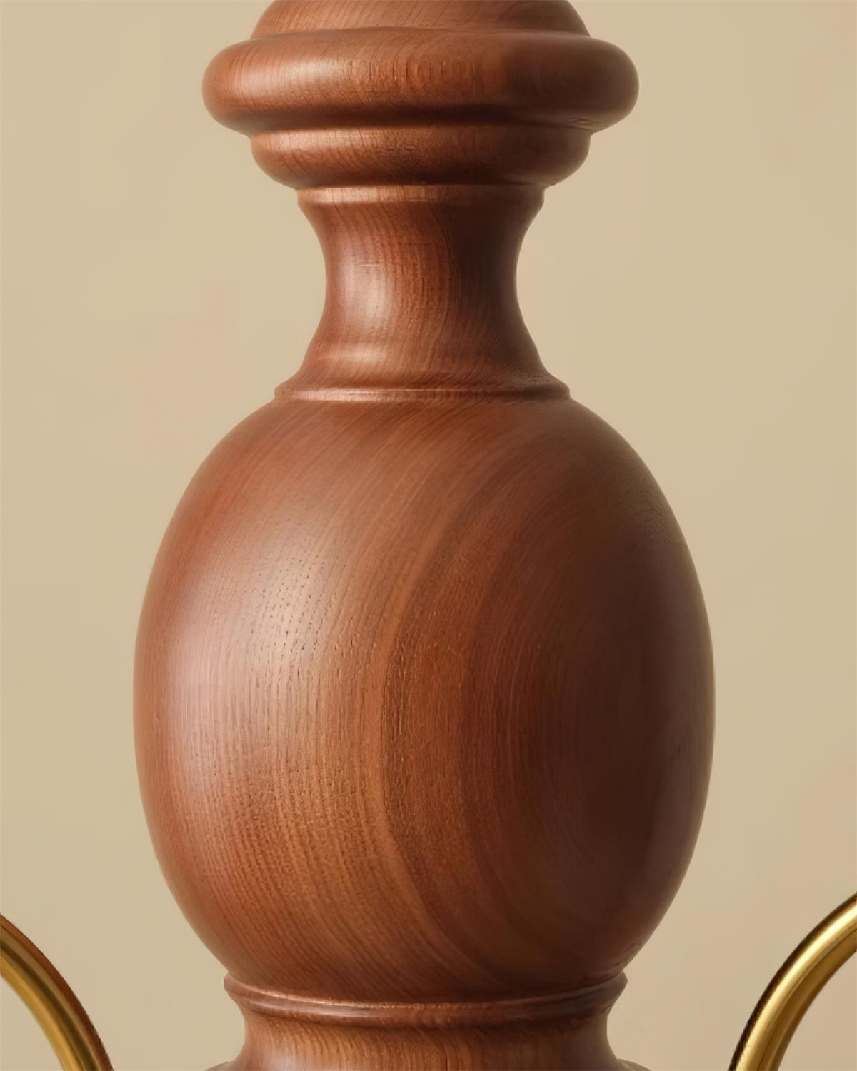 Rowan Vintage Kronleuchter aus Glas und Holz-Letslighting