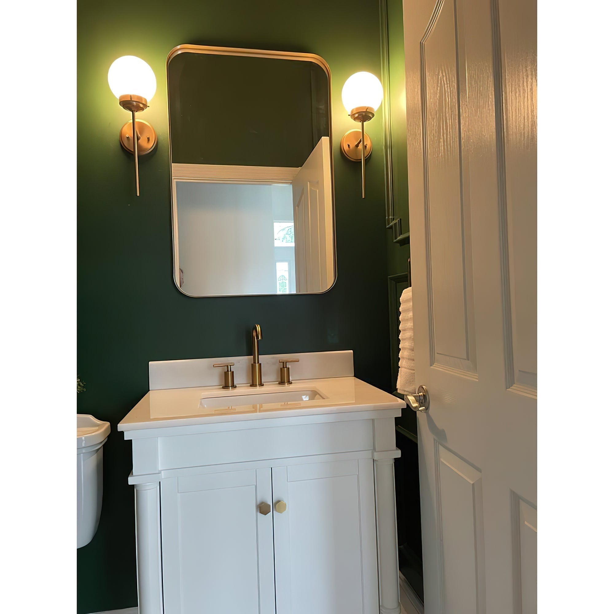 Waegnuvyh Wandleuchte aus Messing und Glas-Letslighting