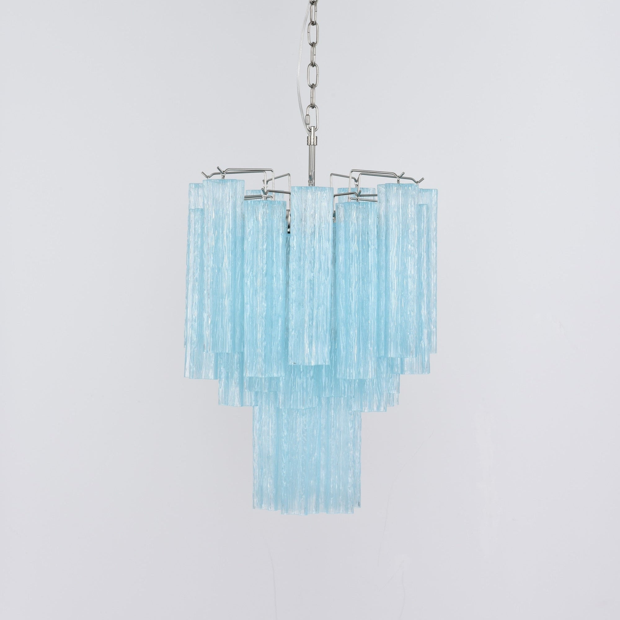 Aurora Chandelier Azzura Murano Glass Tube Coastal - Blowlighting