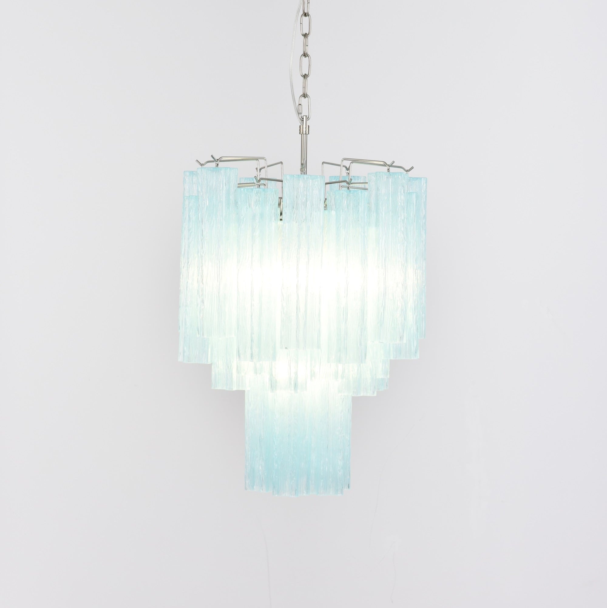 Aurora Chandelier Azzura Murano Glass Tube Coastal - Blowlighting