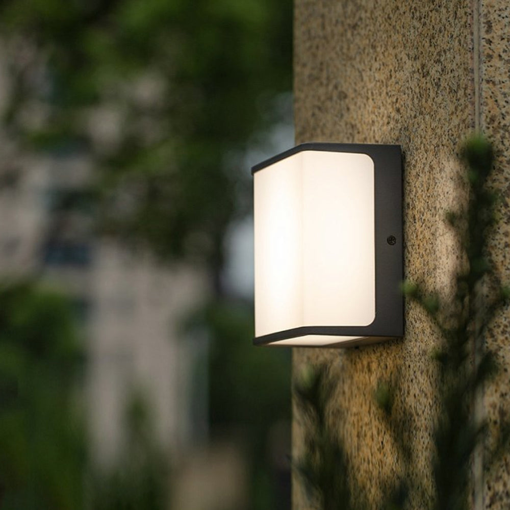 Ray Modern LED Außenwandleuchte Solar Schwarz/Weiß Flur/Balkon Acryl 3 Größen 10CM 15CM 35CM