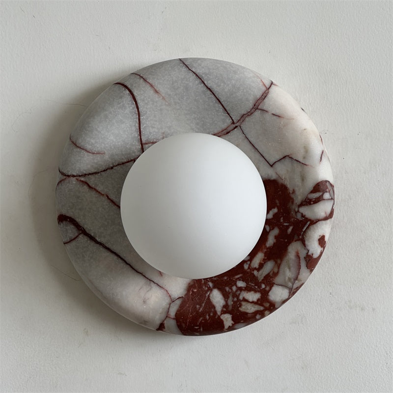 Vomire Premium Nordic Art Red Marble Sconce Wall Lamp - Letslighting