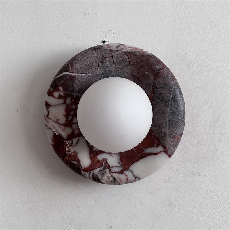 Vomire Premium Nordic Art Red Marble Sconce Wall Lamp - Letslighting