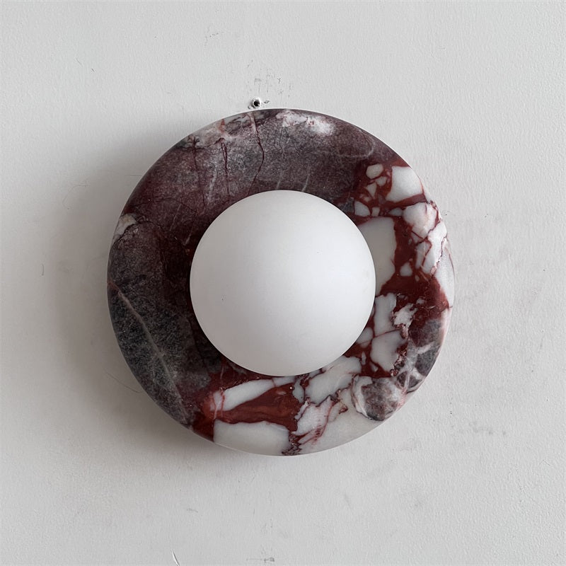 Vomire Premium Nordic Art Red Marble Sconce Wall Lamp - Letslighting