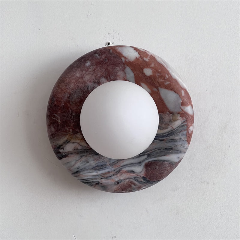 Vomire Premium Nordic Art Red Marble Sconce Wall Lamp - Letslighting