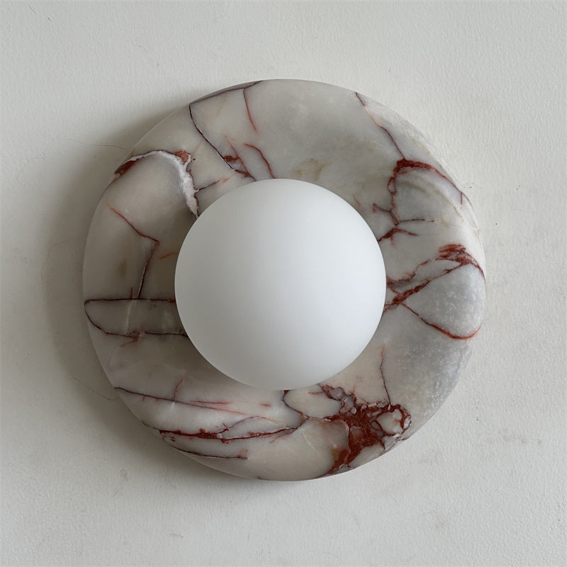 Vomire Premium Nordic Art Red Marble Sconce Wall Lamp - Letslighting