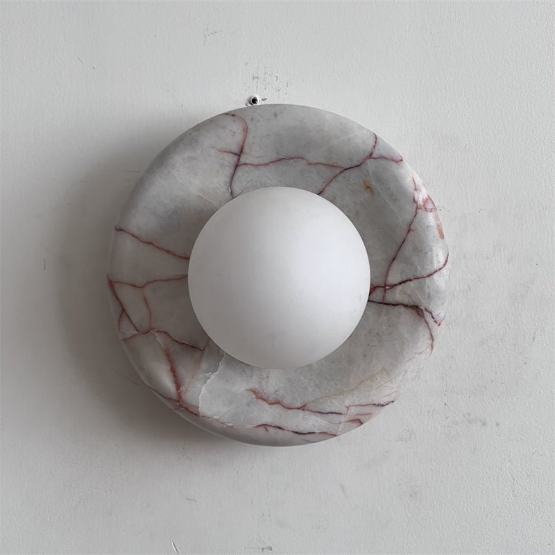 Vomire Premium Nordic Art Red Marble Sconce Wall Lamp - Letslighting