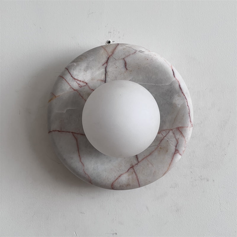 Vomire Premium Nordic Art Red Marble Sconce Wall Lamp - Letslighting