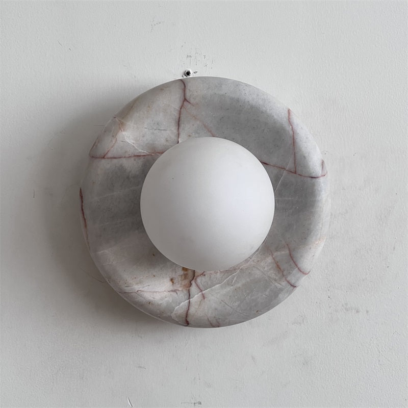 Vomire Premium Nordic Art Red Marble Sconce Wall Lamp - Letslighting