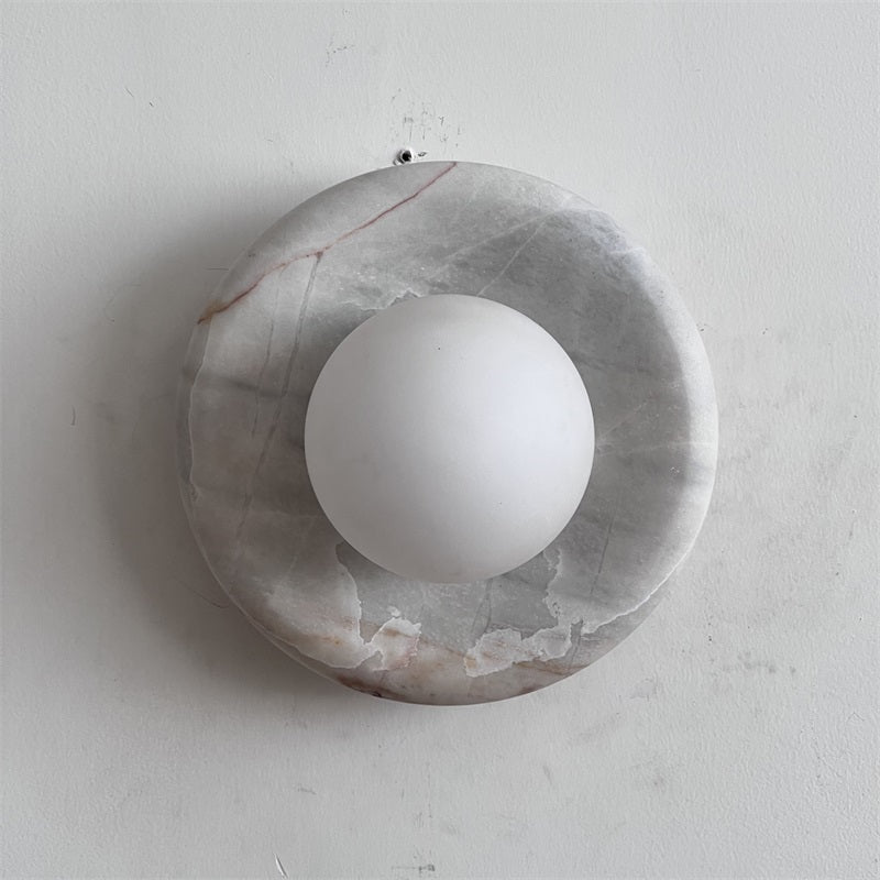 Vomire Premium Nordic Art Red Marble Sconce Wall Lamp - Letslighting