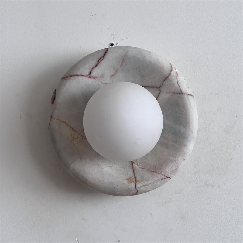 Vomire Premium Nordic Art Red Marble Sconce Wall Lamp - Letslighting