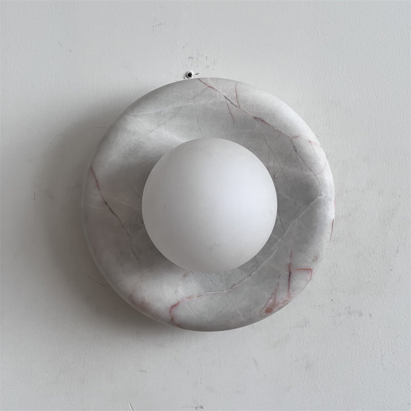 Vomire Premium Nordic Art Red Marble Sconce Wall Lamp - Letslighting