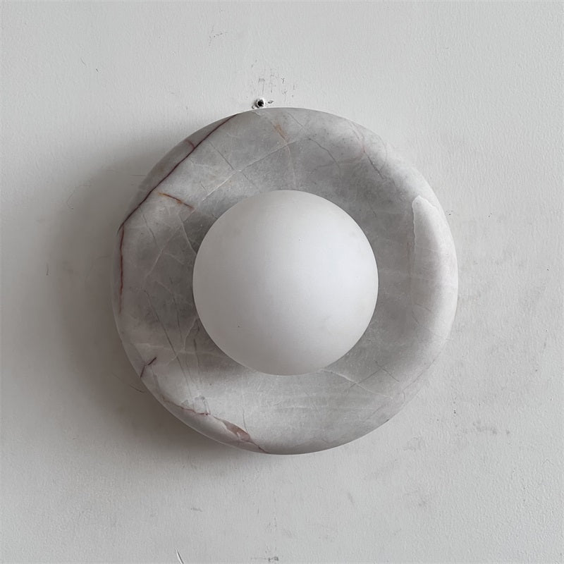 Vomire Premium Nordic Art Red Marble Sconce Wall Lamp - Letslighting