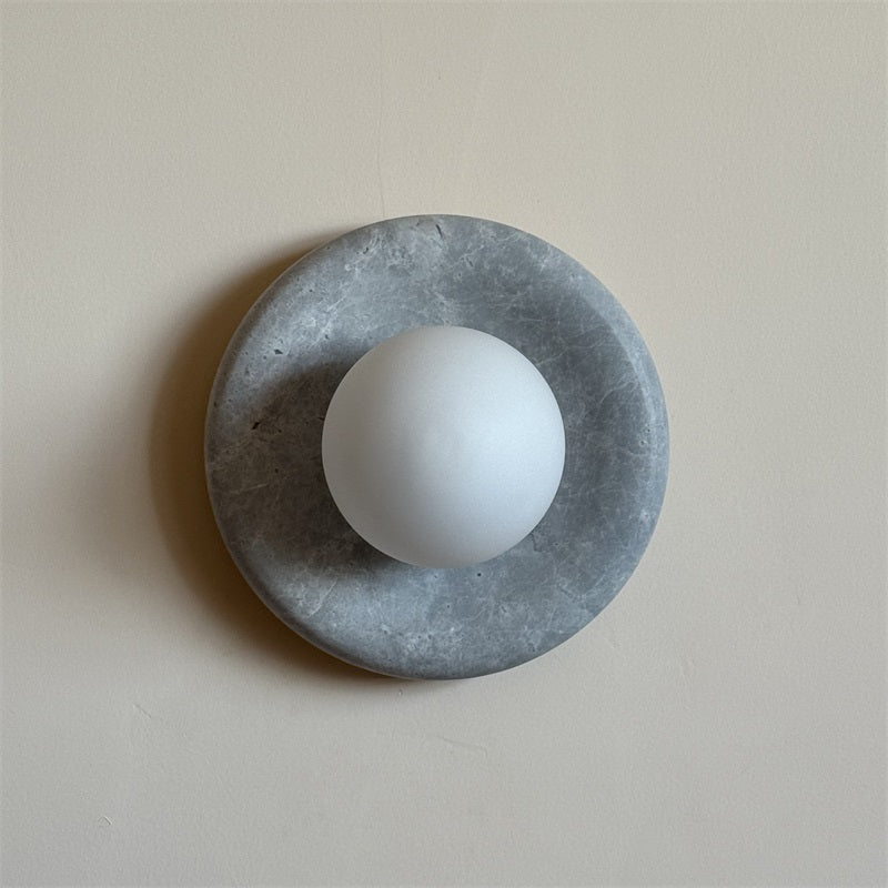 Aurvelyra Nordic Art Classic Grey Glass Marble Sconce Wall Lamp - Letslighting