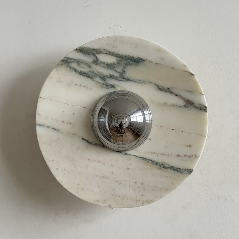 Alter Modern Minimalist Round Marble Metal Sconce Wall Lamp - Letslighting