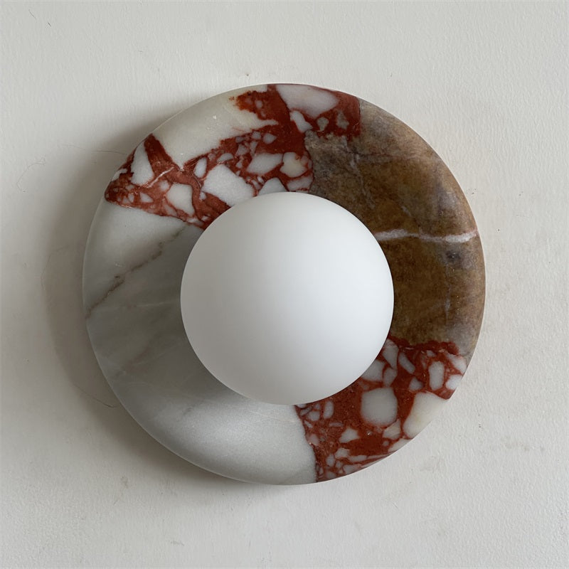 Vomire Premium Nordic Art Red Marble Sconce Wall Lamp - Letslighting