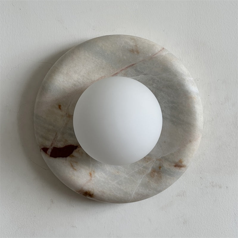 Vomire Premium Nordic Art Red Marble Sconce Wall Lamp - Letslighting