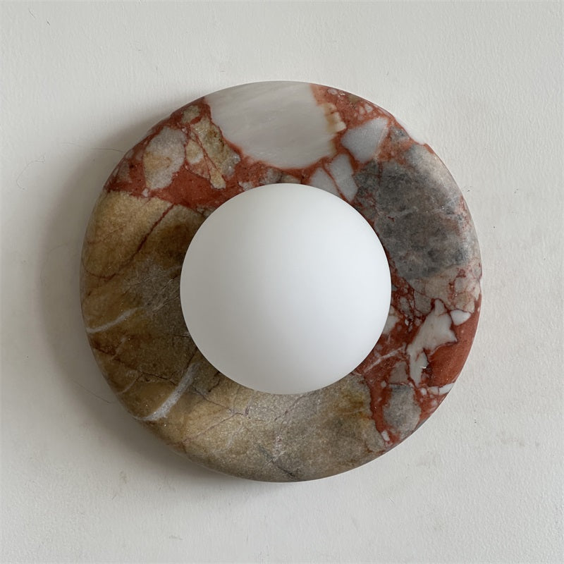Vomire Premium Nordic Art Red Marble Sconce Wall Lamp - Letslighting