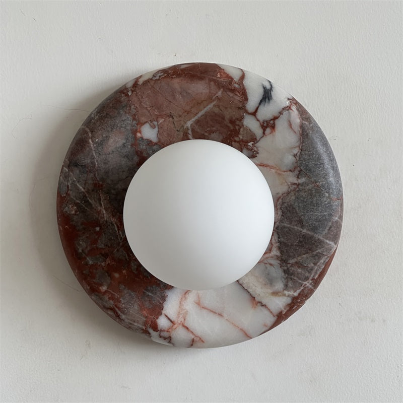 Vomire Premium Nordic Art Red Marble Sconce Wall Lamp - Letslighting