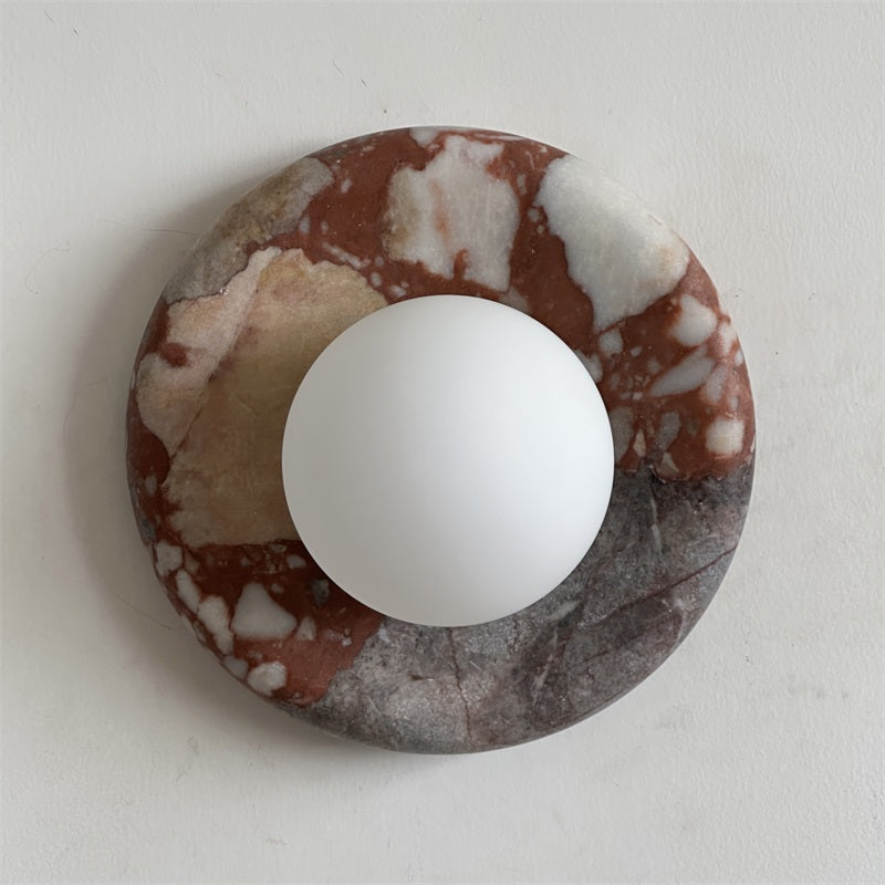 Vomire Premium Nordic Art Red Marble Sconce Wall Lamp - Letslighting