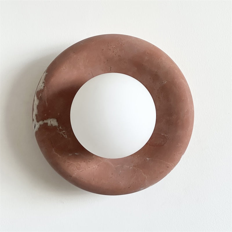 Vomire Premium Nordic Art Red Marble Sconce Wall Lamp - Letslighting