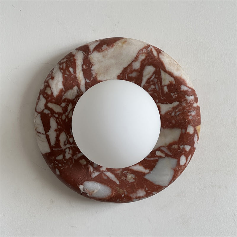 Vomire Premium Nordic Art Red Marble Sconce Wall Lamp - Letslighting