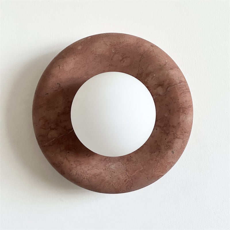 Vomire Premium Nordic Art Red Marble Sconce Wall Lamp - Letslighting