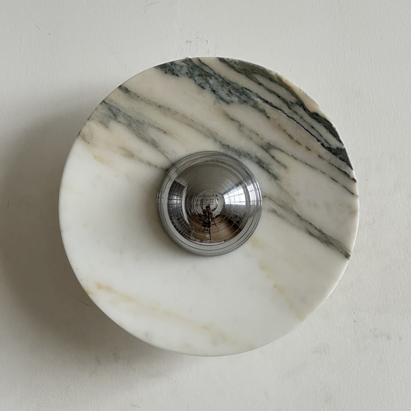Alter Modern Minimalist Round Marble Metal Sconce Wall Lamp - Letslighting