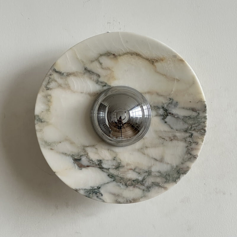Alter Modern Minimalist Round Marble Metal Sconce Wall Lamp - Letslighting