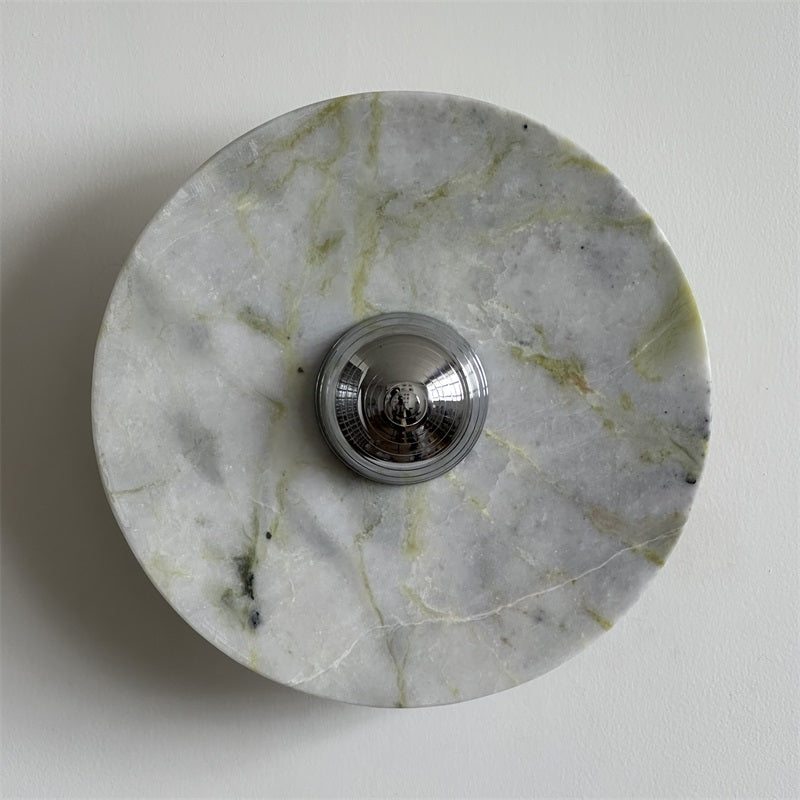 Evvarel Modern Minimalist Green Marble Metal Sconce Wall Lamp - Letslighting