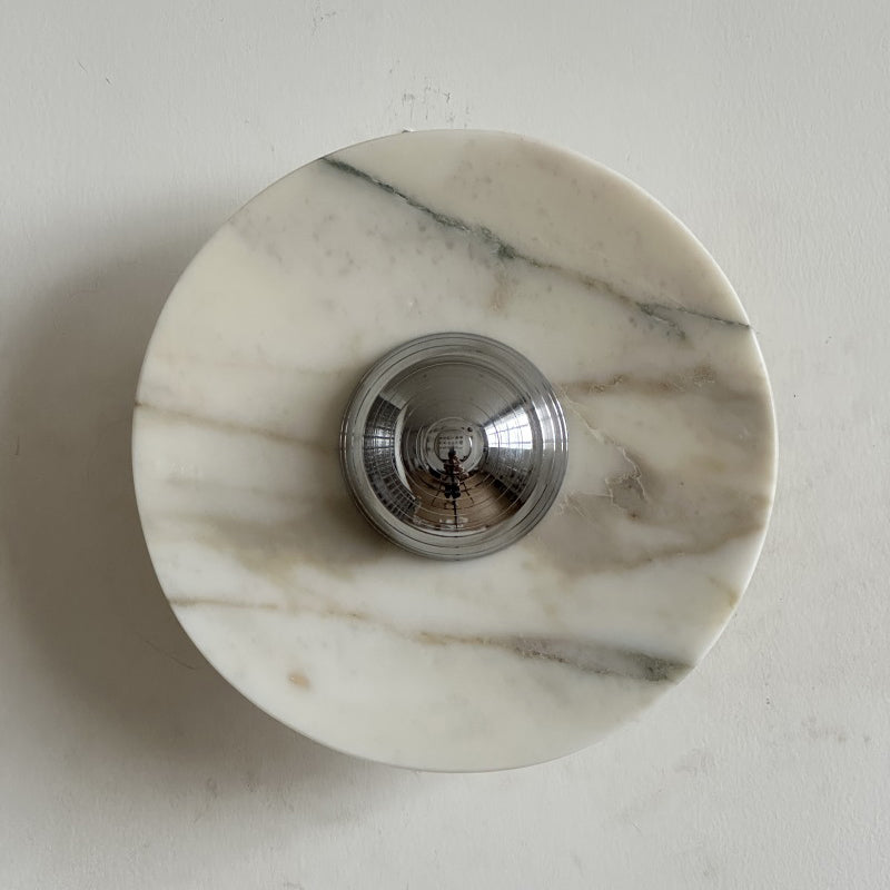 Alter Modern Minimalist Round Marble Metal Sconce Wall Lamp - Letslighting