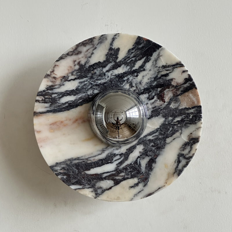 Alter Modern Minimalist Round Marble Metal Sconce Wall Lamp - Letslighting