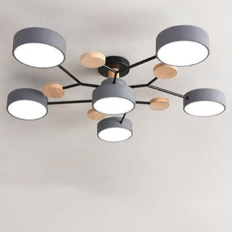 Arisha Geometrische Flush Mount Deckenleuchte Acryl/Holz Wohnzimmer