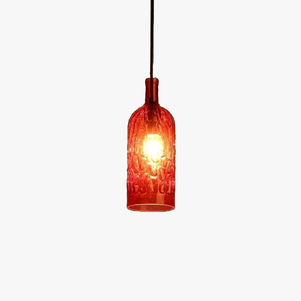Valentina Vintage Pendelleuchte Weinflasche Metall/Glas Wohnzimmer/Schlafzimmer