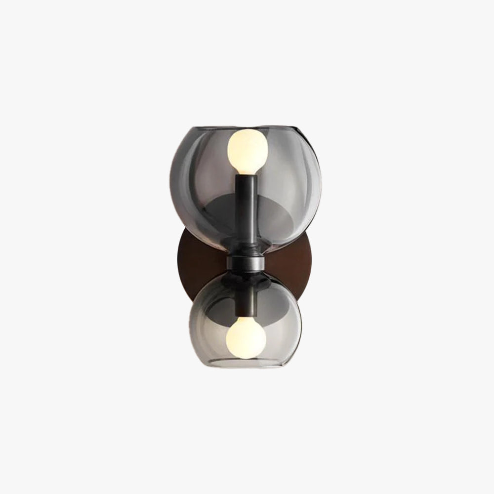 Valentina Moderne Sanduhr LED Wandleuchte Metall/Glas Weiß Wohnzimmer